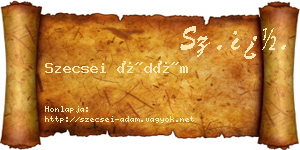 Szecsei Ádám névjegykártya