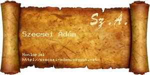 Szecsei Ádám névjegykártya